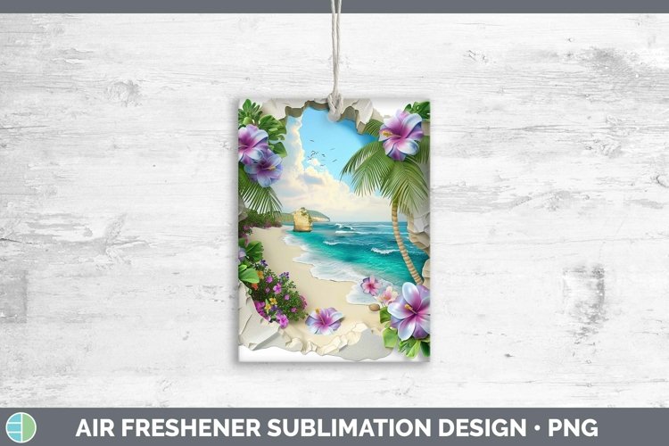 Beach Air Freshener | Sublimation Car Freshener Designs