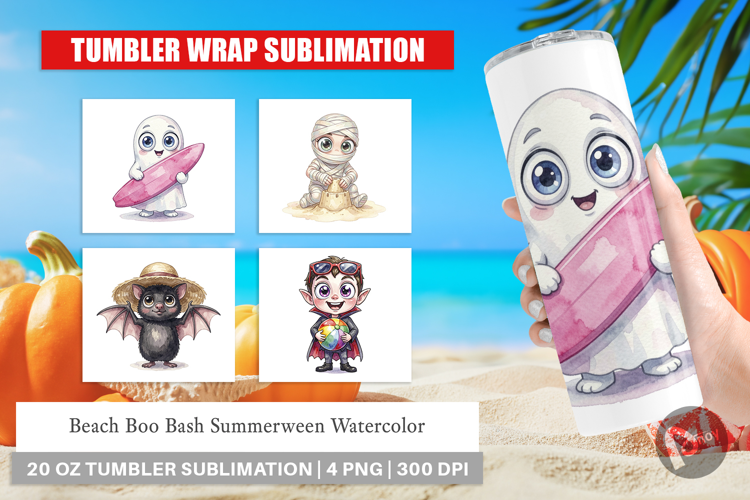Beach Boo Bash Summerween Tumbler