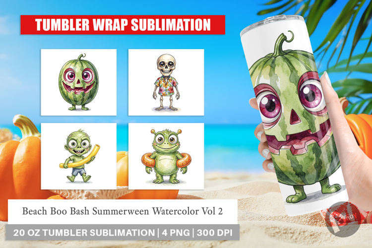 Beach Boo Bash Summerween Tumbler