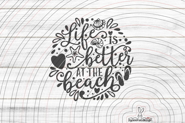 Beach cutting file SVG DXF