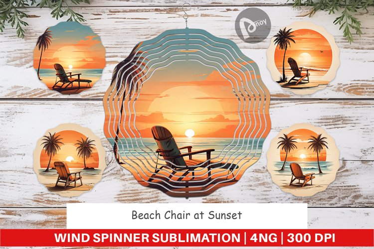 Wind Spinner Sunset Beach Chair