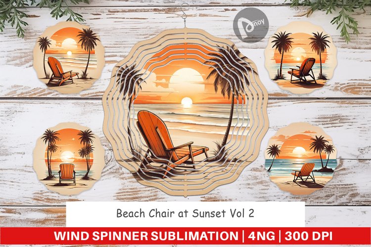 Wind Spinner Sunset Beach Chair