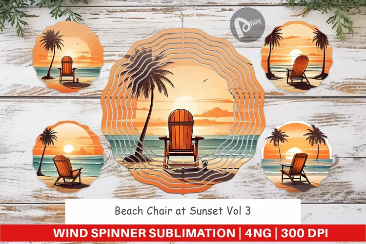 Wind Spinner Sunset Beach Chair