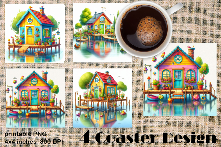 Beach Coaster Sublimation. Sea Coaster Design