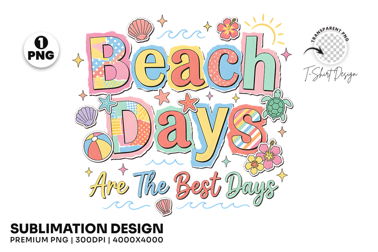 Beach Days Are the Best Days Summer Coastal T-Shirt Design