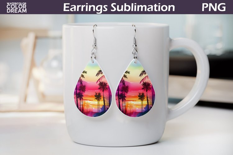 Teardrop Earrings | Tropical Beach Earrings example image 1