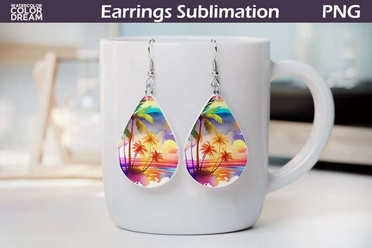 Teardrop Earrings | Tropical Beach Earrings example image 1