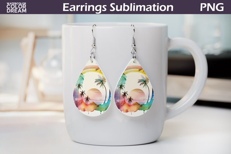 Teardrop Earrings | Tropical Beach Earrings example image 1
