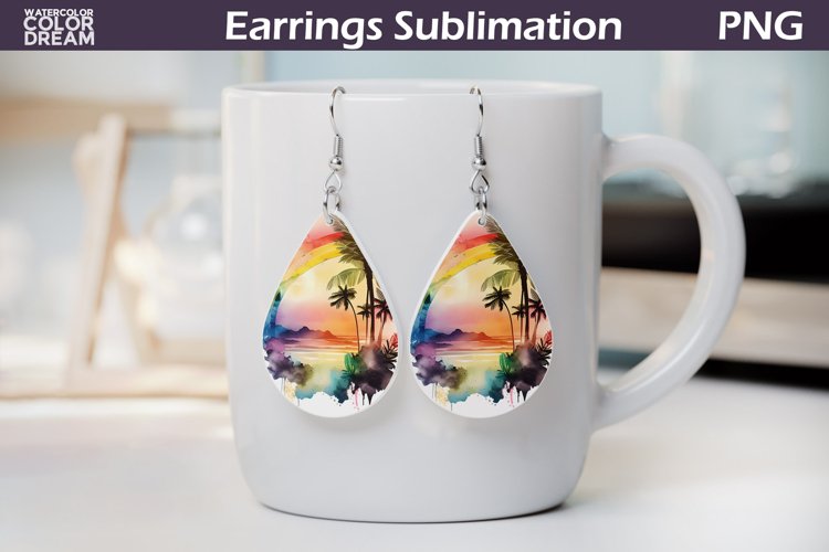 Teardrop Earrings | Tropical Beach Earrings example image 1