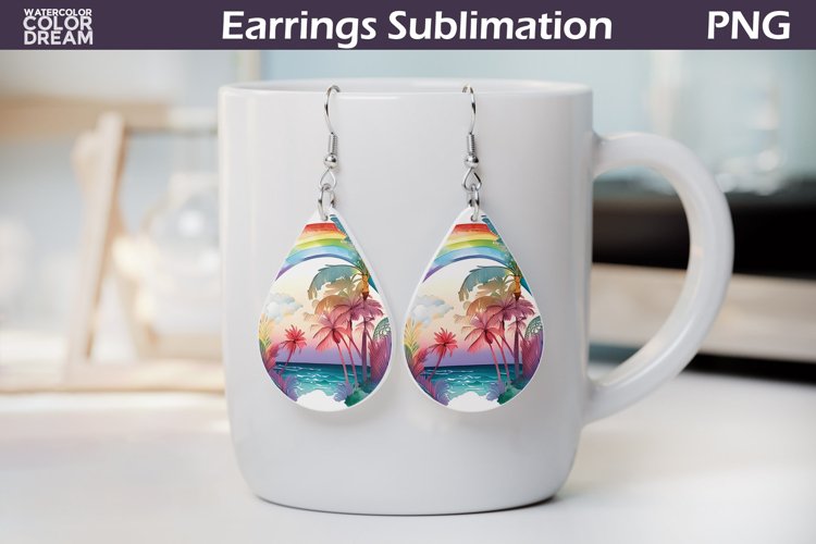 Teardrop Earrings | Tropical Beach Earrings example image 1