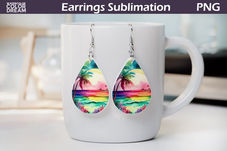 Teardrop Earrings | Tropical Beach Earrings example image 1