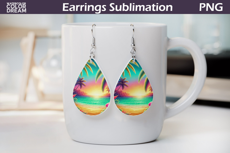 Beach Teardrop Earrings | Sea Earrings