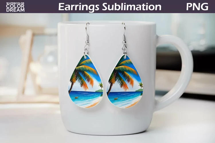 Teardrop Earrings | Tropical Beach Earrings
