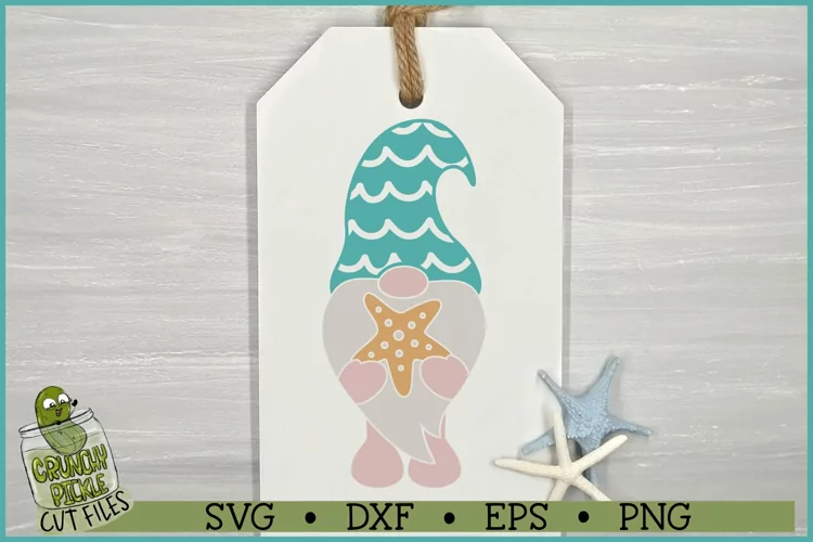 Beach Gnome With Starfish SVG File