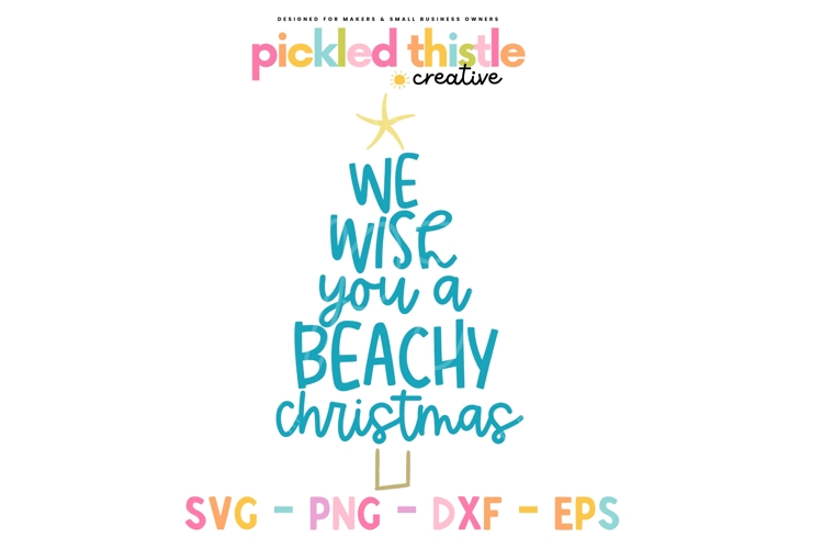 We Wish You A Beachy Christmas Coastal SVG