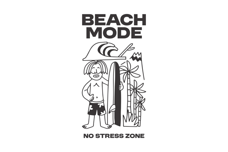 Beach Mode Summer Paradise Beach T shirt Design