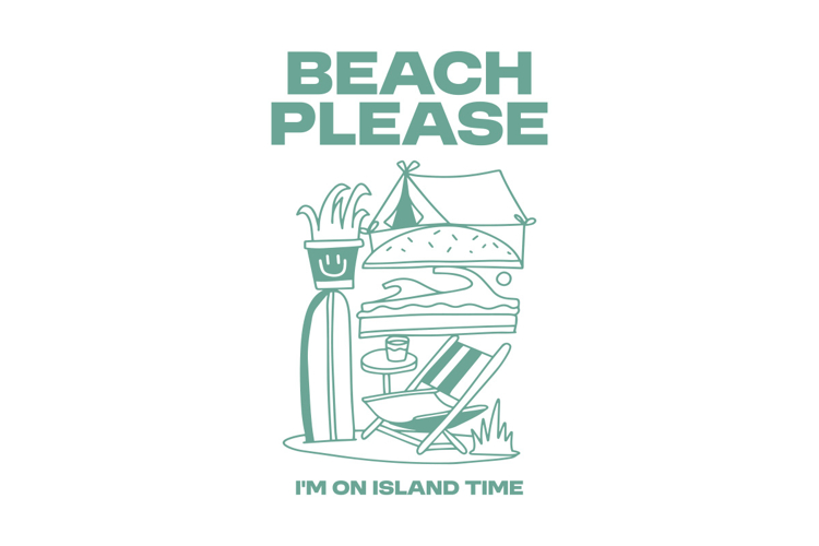 Beach Please Summer Paradise Beach T shirt Design