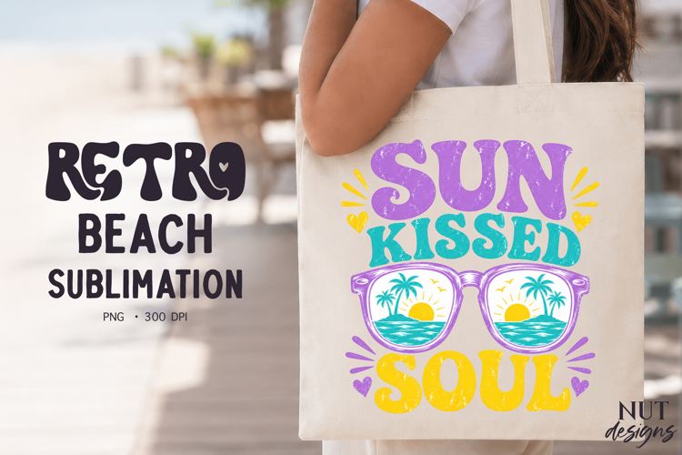 Retro Beach t shirt, Sun Kissed Beach Soul Groovy Summer
