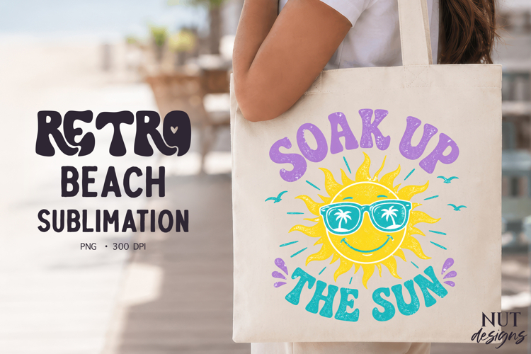 Retro Beach t shirt, Soak Up The Sun Groovy Summer