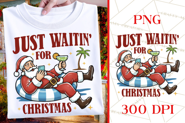 Beach Santa | Just Waiting For Christmas PNG