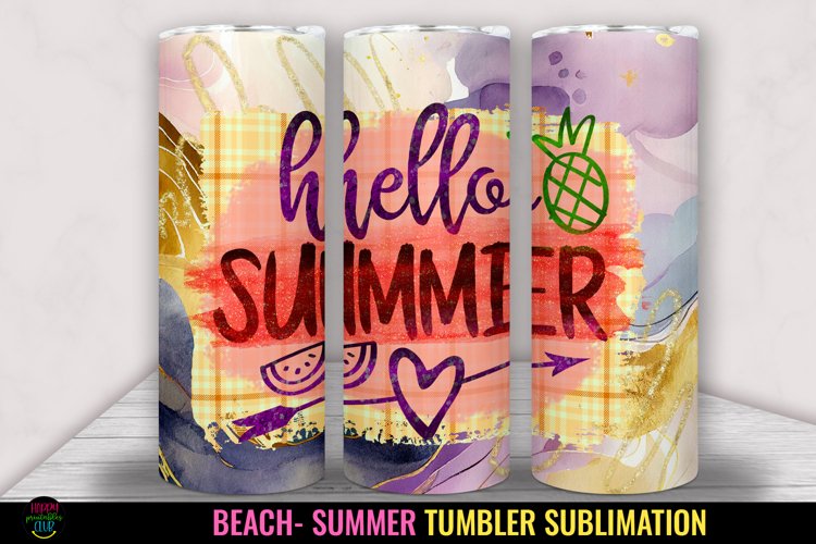 beach tumbler sublimation wrap- summer tumbler sublimation wrap- beach tumbler png- summer tumbler png