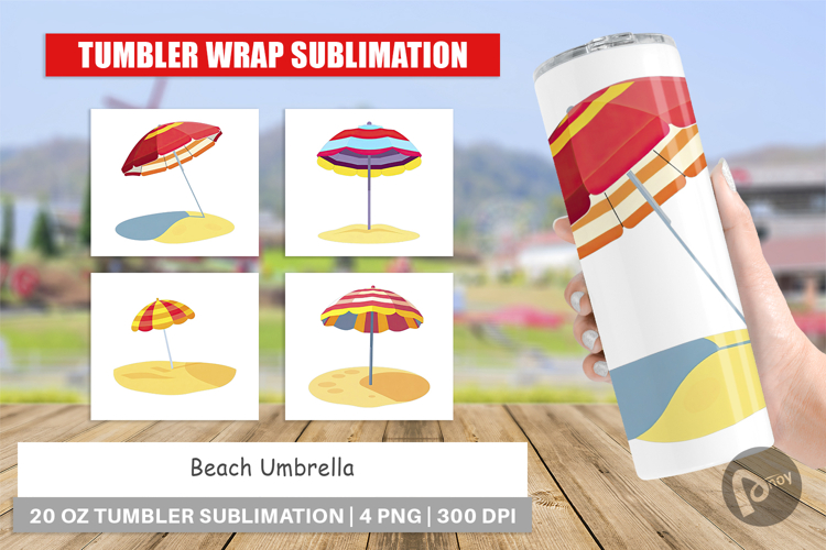 Beach Umbrella Clipart Image 10