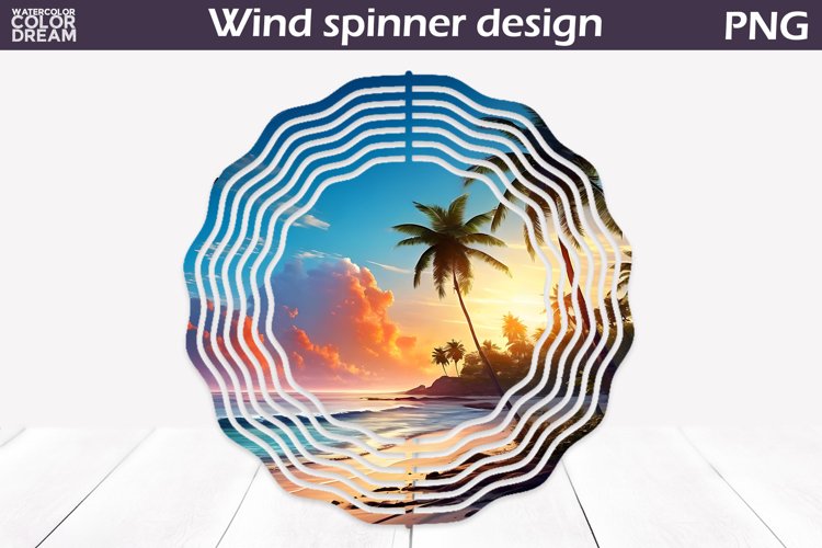 3D Beach Wind Spinner | Summer Tropical Wind Spinner