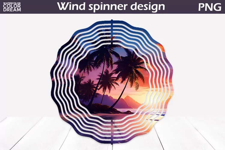 3D Beach Wind Spinner | Summer Tropical Wind Spinner