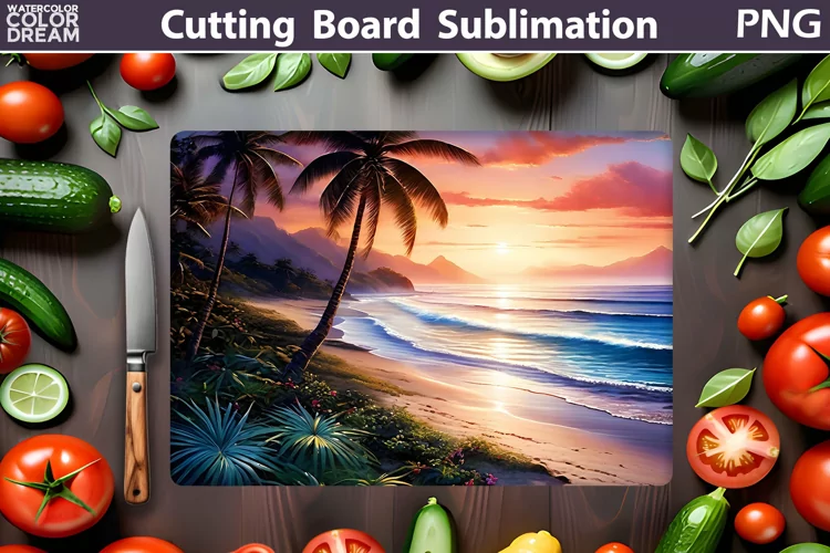 Beach Cutting Board | Kitchen Cutting Board