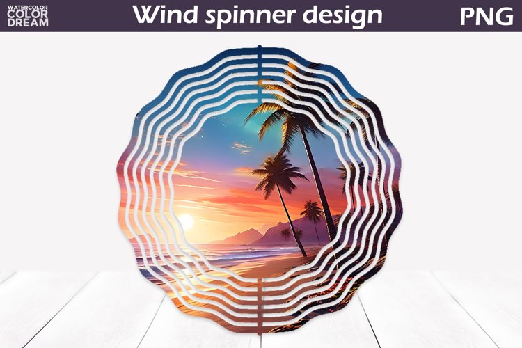 3D Beach Wind Spinner | Summer Tropical Wind Spinner
