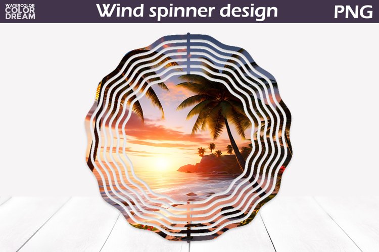 3D Beach Wind Spinner | Summer Tropical Wind Spinner