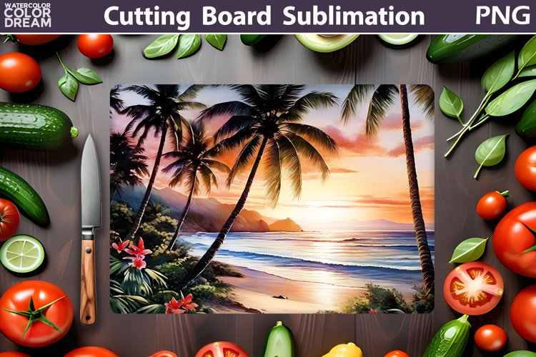 Beach Cutting Board | Kitchen Cutting Board example image 1