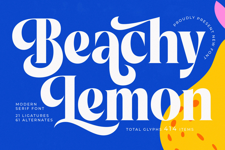Beachy Lemon - Modern Serif Font