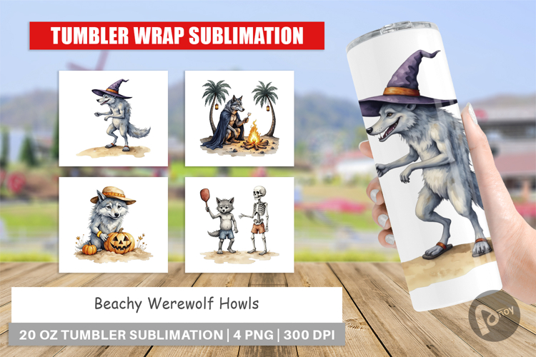 Tumbler Beachy Werewolf Howls