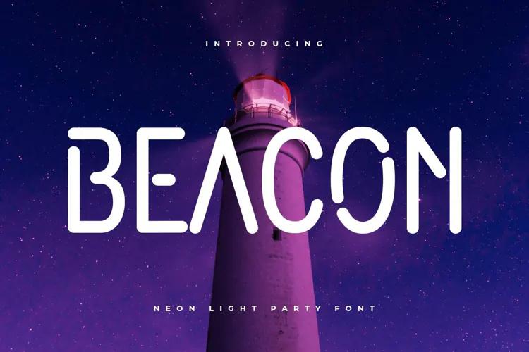 Beacon - Neon Light Party Font