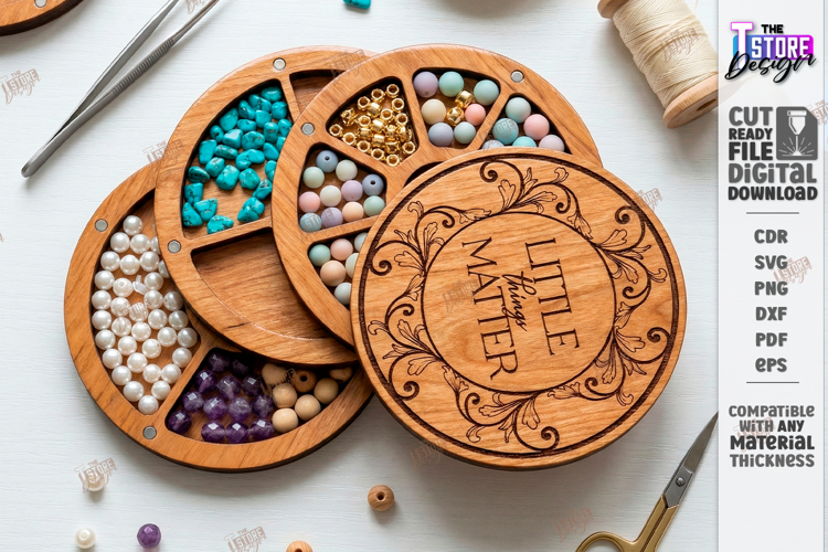 Bead Organizer Box Laser Cut|Storage Box|Inspirational Quote