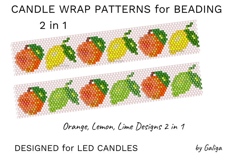 Fruit Bead Pattern Orange Lemon Lime Peyote Stitch PDF