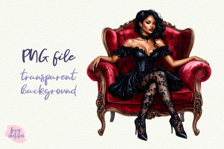 Gothic Woman PNG Gothic Smut Dark Romance Clipart