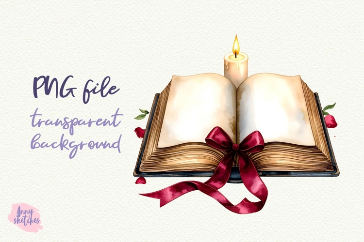 Journal PNG Open Book Gothic Smut Dark Romance Clipart