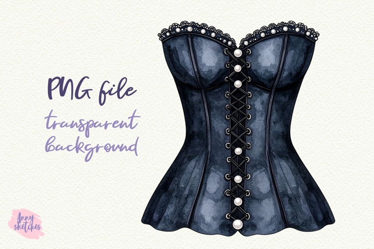 Leather Corset PNG Gothic Smut Dark Romance Clipart