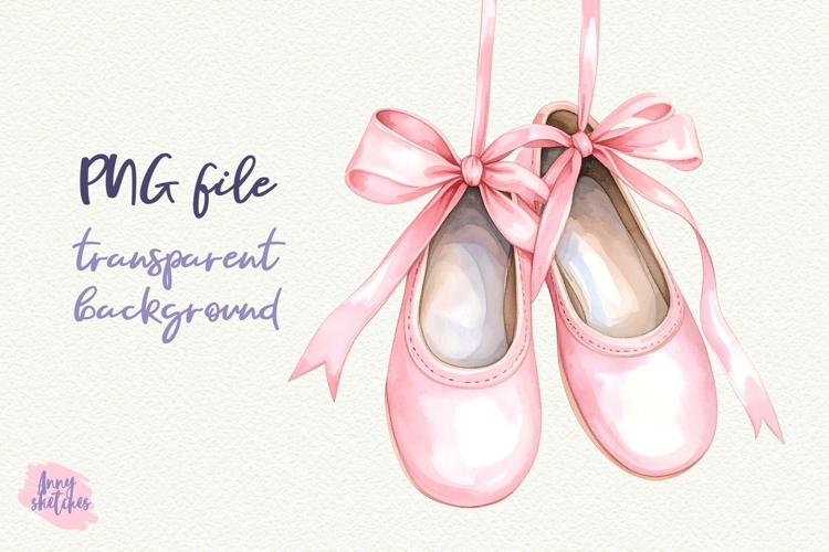 Pink Ballet Slippers Clipart Coquette PNG Pink Ballet