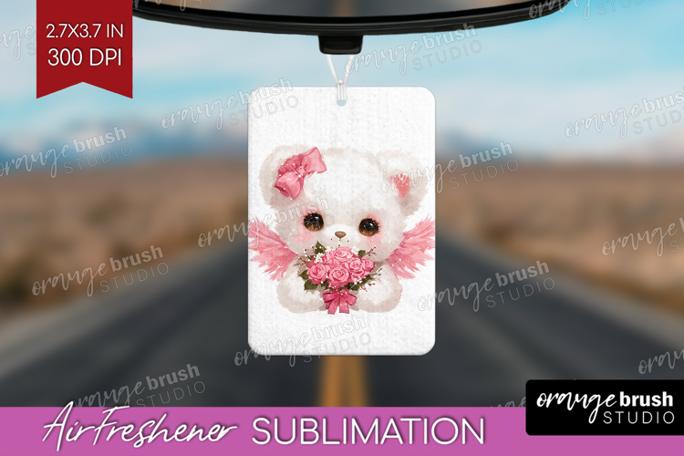 Bear Valentine Air Freshener PNG Cute Valentines Day PNG