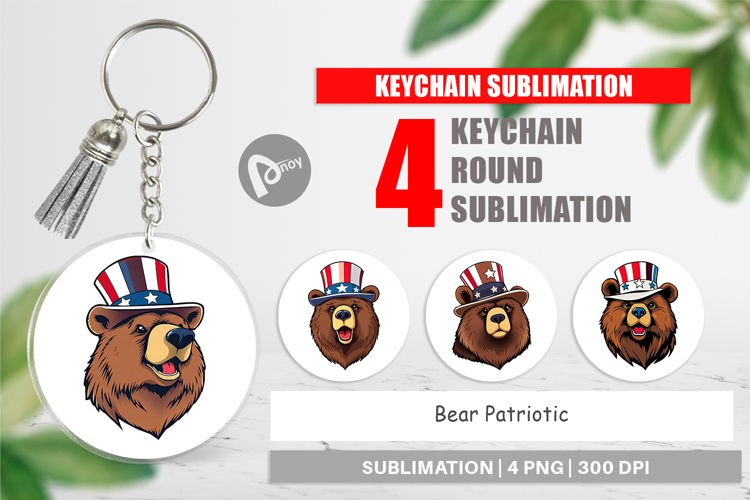 Keychain Bear Patriotic