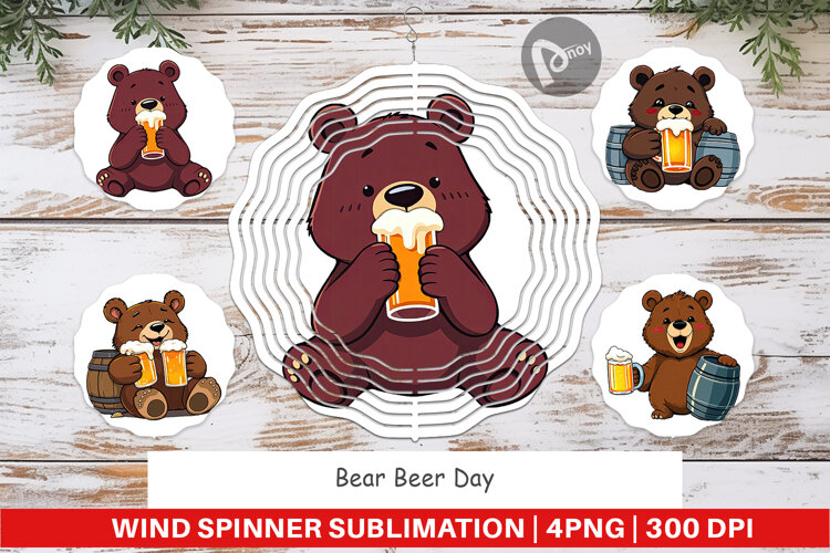 Wind Spinner Bear Beer Day example image 1