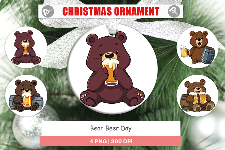 Ornament Bear Beer Day