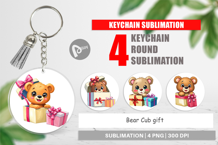 Keychain Bear Cub Gift