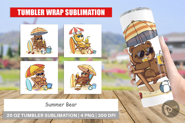 Tumbler Summer Bear
