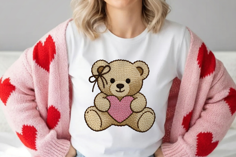 Teddy Bear with Heart PNG | Valentine Bear Design | Romantic