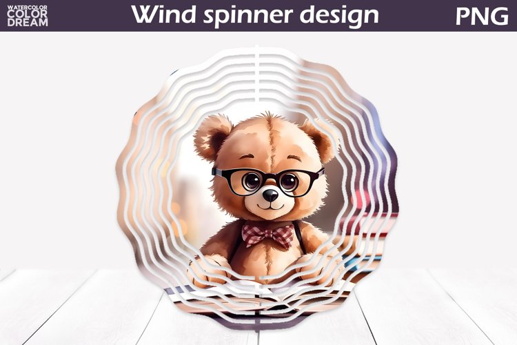 Bear Book Wind Spinner | Book Lover Wind Spinner example image 1