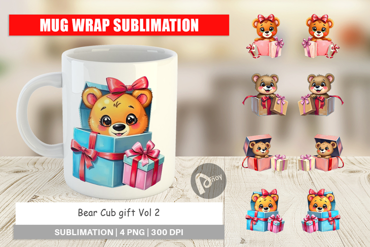 Mug Wrap Bear Cub Gift